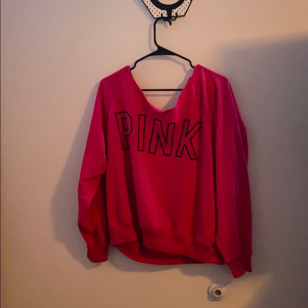 pink victoria secret sweatshirt
